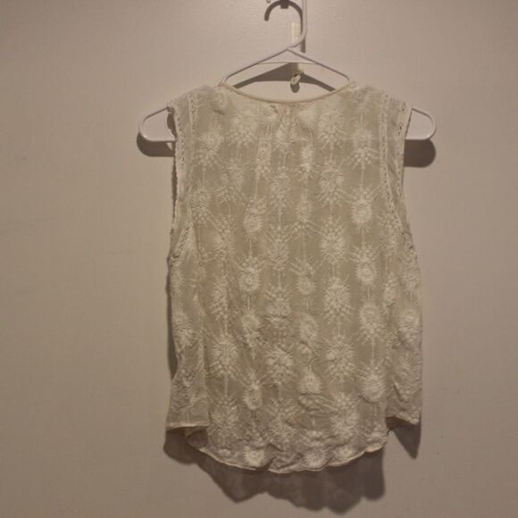 Rebecca Taylor White boho Crop top Women 2 - Picture 3 of 8